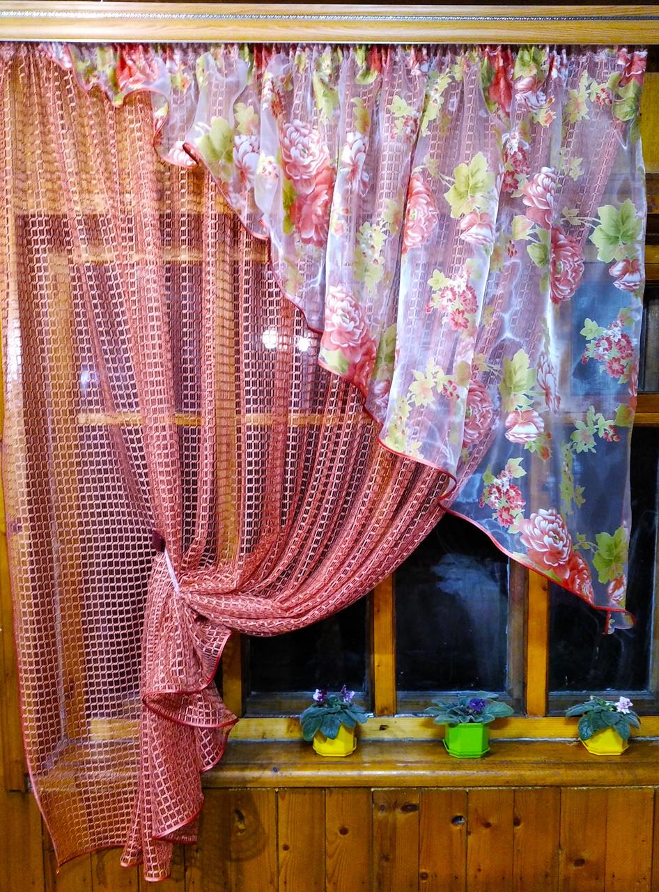 Шторы Фаина правая Терракотовый/Пион (1190845158) - фото 3 Шторы Фаина правая Терракотовый/Пион (1190845158) - фото 3