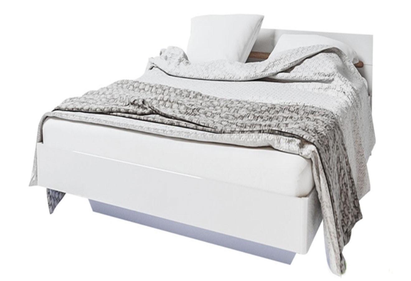 Кровать двуспальная (без вклада) Мир мебели Бьянко Спальное место 140х200 Белый/дуб сонома (51483) Кровать двуспальная (без вклада) Мир мебели Бьянко Спальное место 140х200 Белый/дуб сонома (51483)