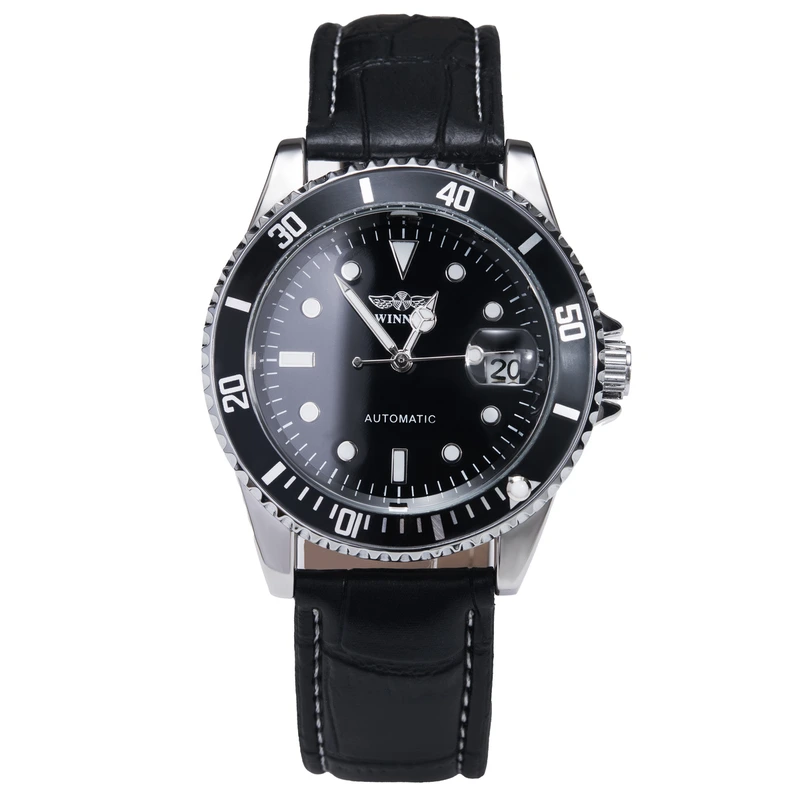 Годинник чоловічий механічний Winner Basel Deluxe 2 ремінці (18307)