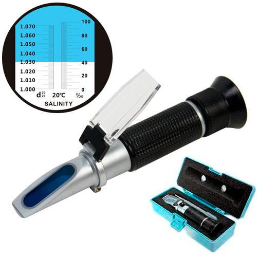 Рефрактометр RZ118 для вимірювання рівня солі солоності води 0-100% ATC (424599) - фото 2