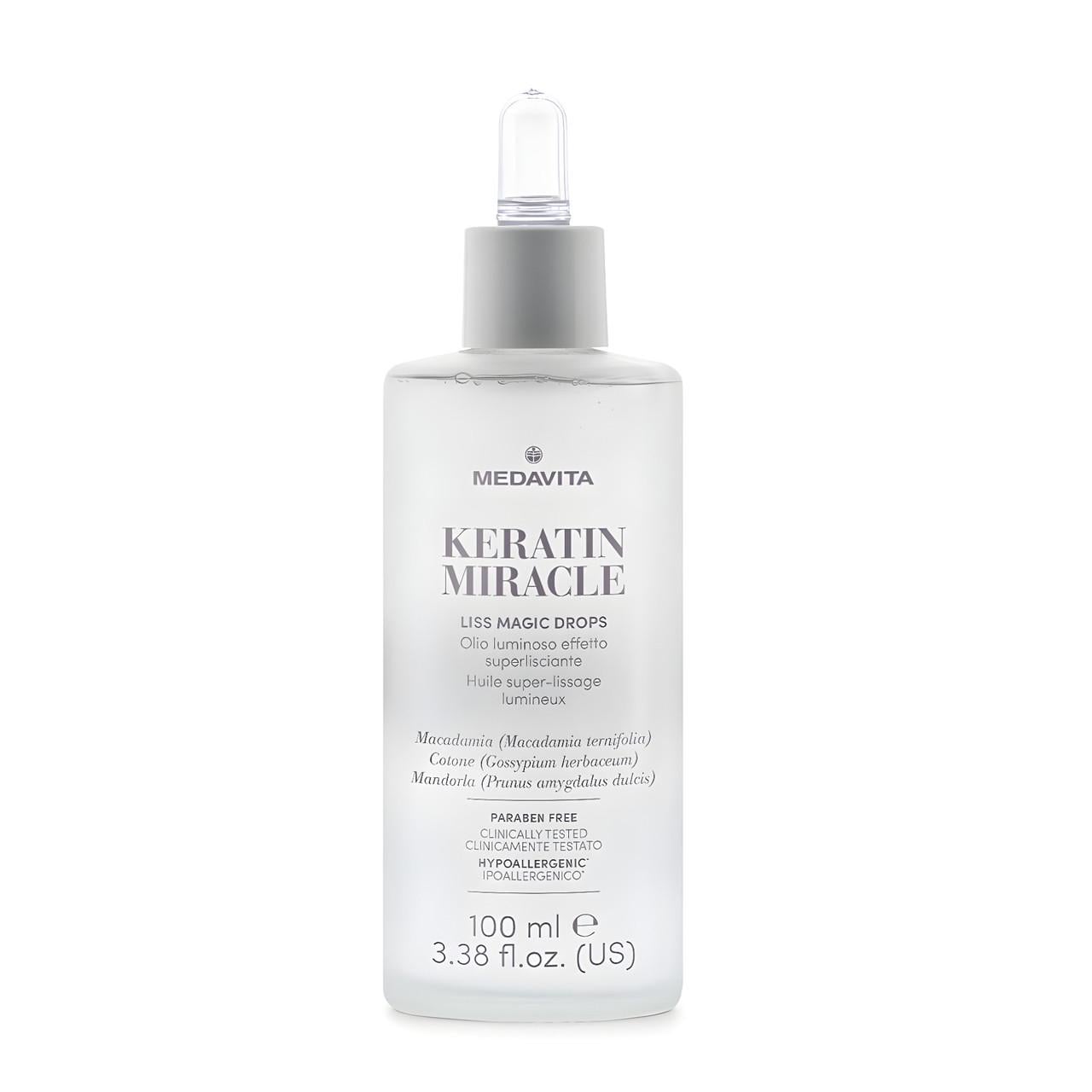 Капли ультраразглаживающие для блеска волос Medavita Keratin Miracle Liss Magic Drops (02430)