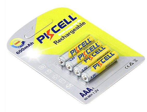Аккумулятор NiMH PKCELL 1,2V AAA 600 mAh 4 шт. (YUT_V2814)
