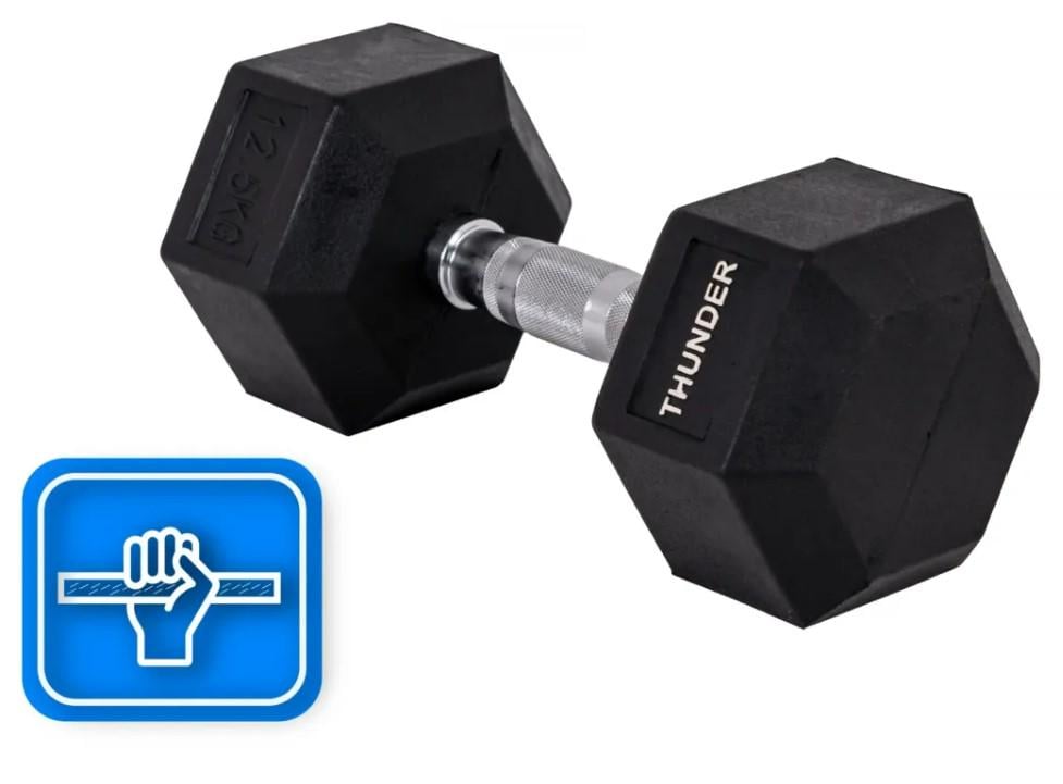 Гантель шестигранный Thunder 12,5 кг (HEXAGONAL-DUMBBELLS-12,5K) - фото 3 Гантель шестигранный Thunder 12,5 кг (HEXAGONAL-DUMBBELLS-12,5K) - фото 3
