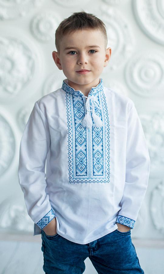 Вишиванка дитяча для хлопчика Вишиваночка р. 122 Білий (743-3) Вишиванка дитяча для хлопчика Вишиваночка р. 122 Білий (743-3)