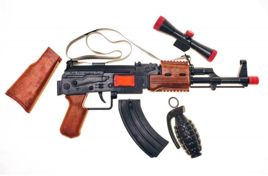 Игрушечный автомат трещотка с рацией Golden Gun (IW-181-W-52)