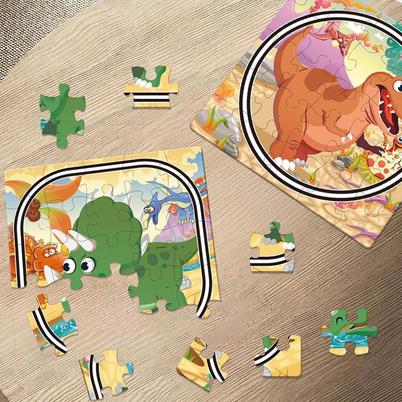 Пазли Dino Puzzle Tracks Combo 2в1 Трицератопс та Тиранозавр (2462835807) - фото 5 Пазли Dino Puzzle Tracks Combo 2в1 Трицератопс та Тиранозавр (2462835807) - фото 5