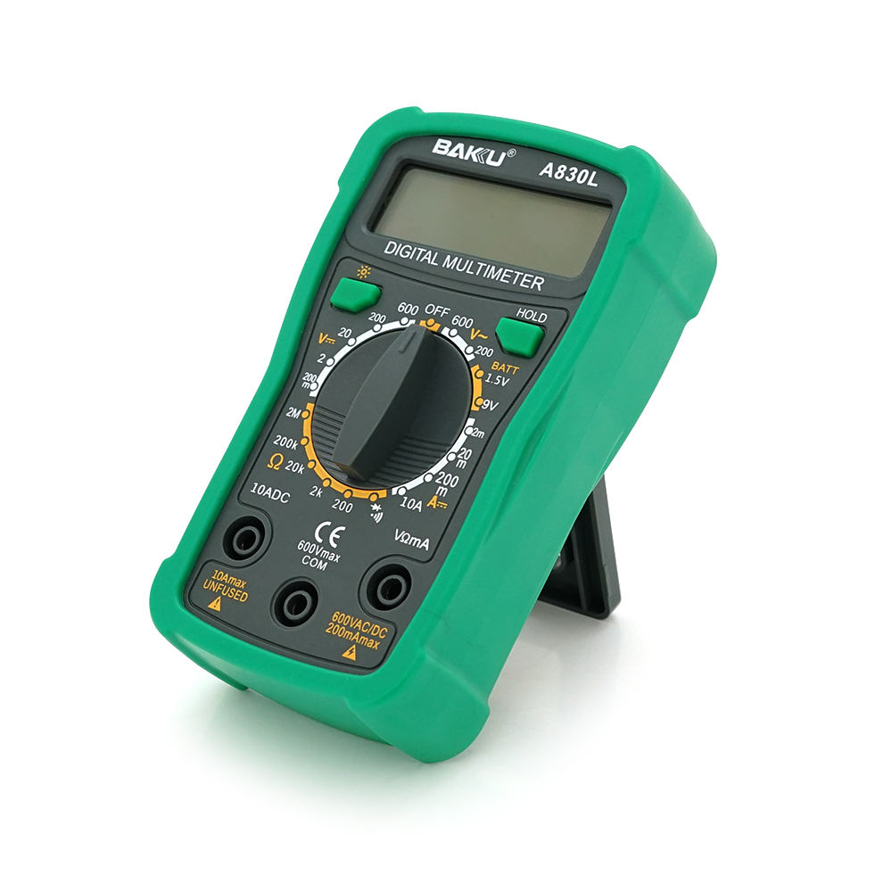 Мультиметр цифровой bakku с функциями измерения напряжения/тока и сопротивления (YUT_V3326)
