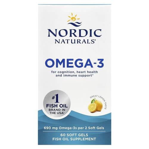 Омега-3 Nordic Naturals Omega-3 690 мг Lemon 60 SoftGels (NOR-01760)