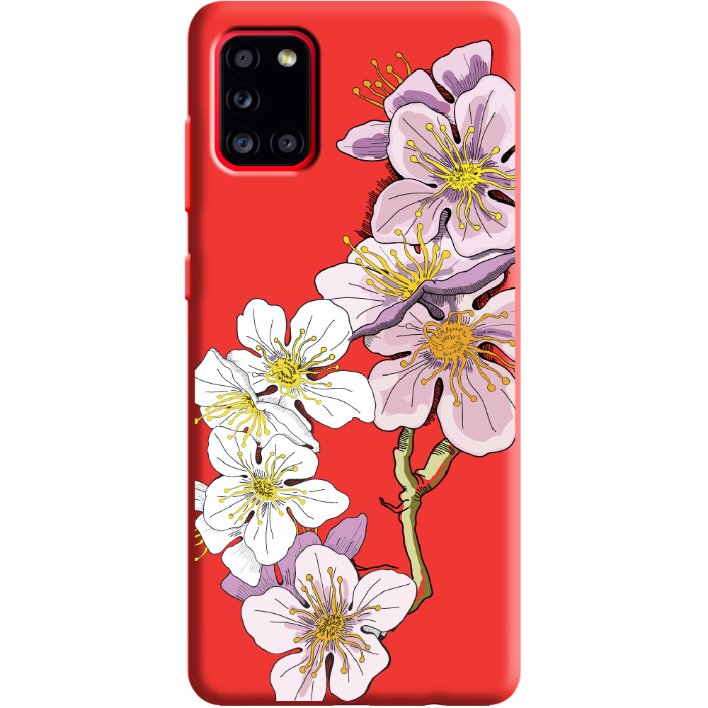 Чехол Boxface Samsung A315 Galaxy A31 Cherry Blossom Красный силикон (39470-cc4-39892)