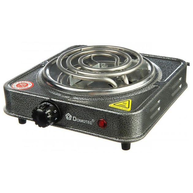 Электроплита настольная Domotec MS-5801 1000 Вт одноконфорочная на спиральной основе (26393608)