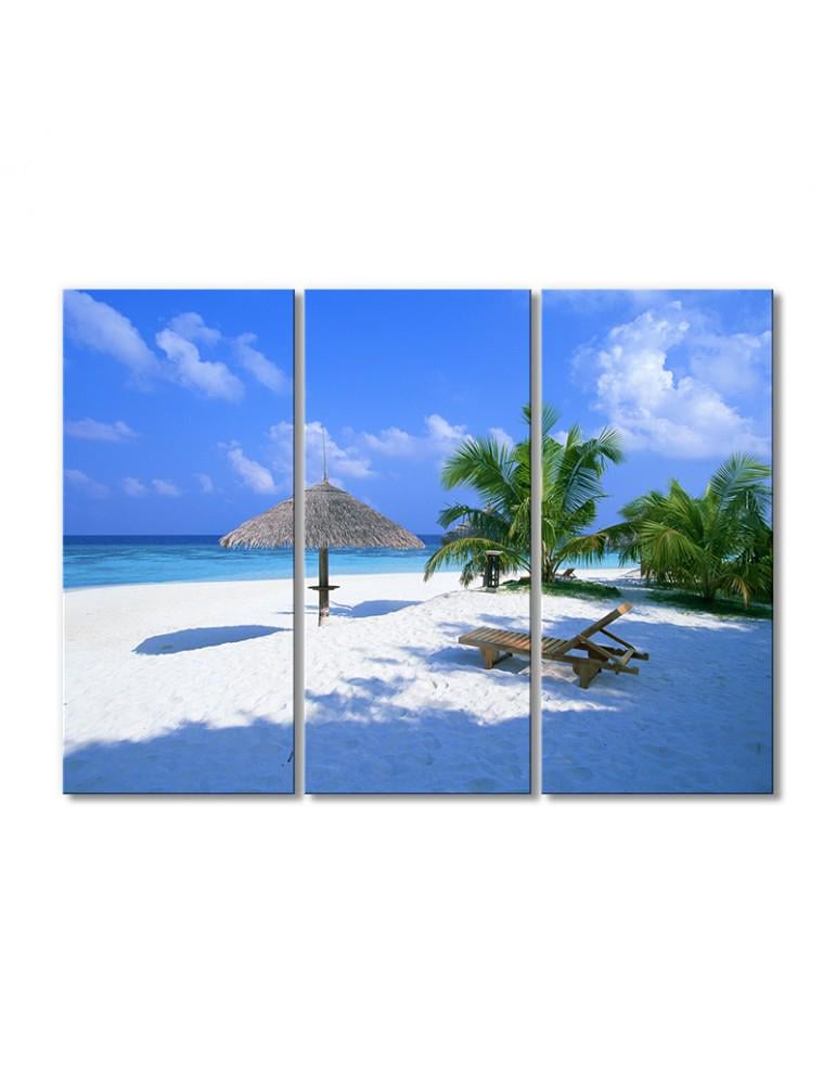 Картина модульная Рай на Мальдивах 3 модуля 70x105 см