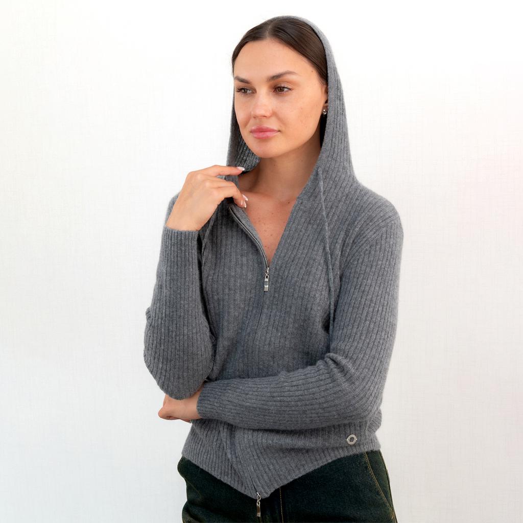 Кардиган жіночий повсякденний Loro Piana S Сірий (2797308175) - фото 2