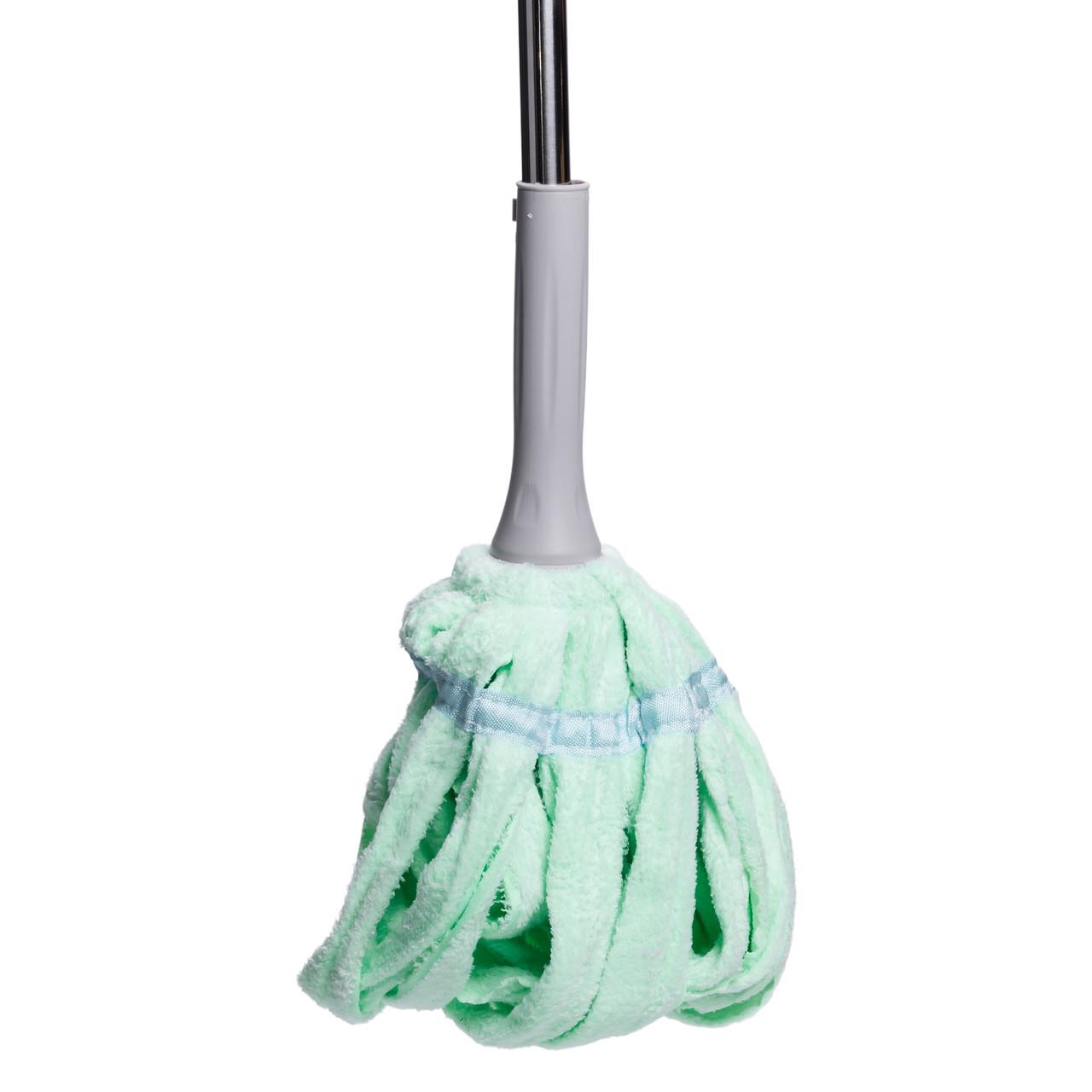 Швабра телескопическая для мытья пола с самоотжимом Мятный (A-035229) - фото 2 Швабра телескопическая для мытья пола с самоотжимом Мятный (A-035229) - фото 2