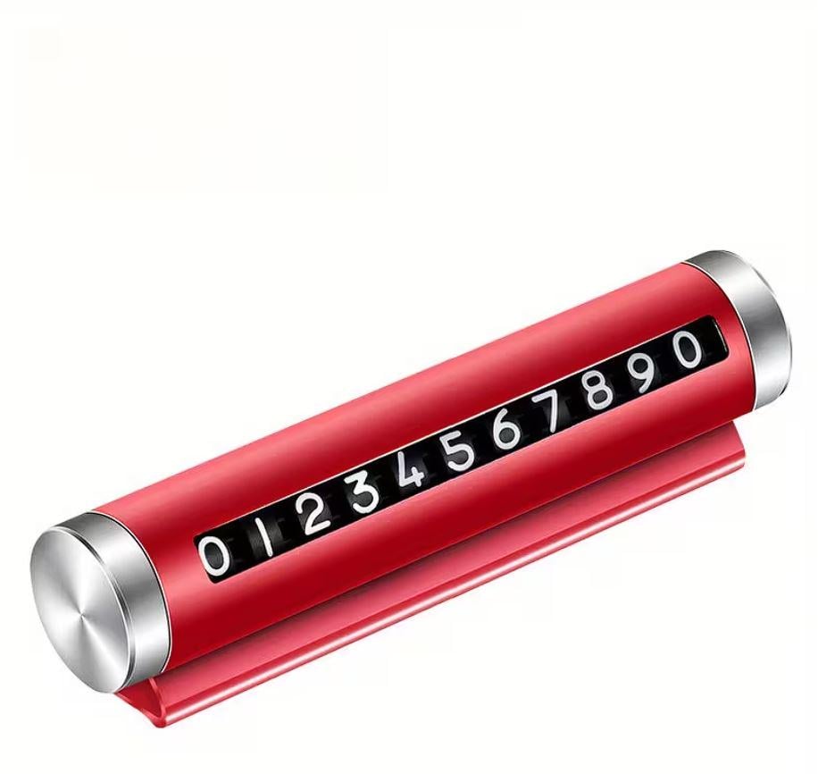 Автовізитка з номером телефону метал паркувальна карта Червоний (20356) Автовізитка з номером телефону метал паркувальна карта Червоний (20356)