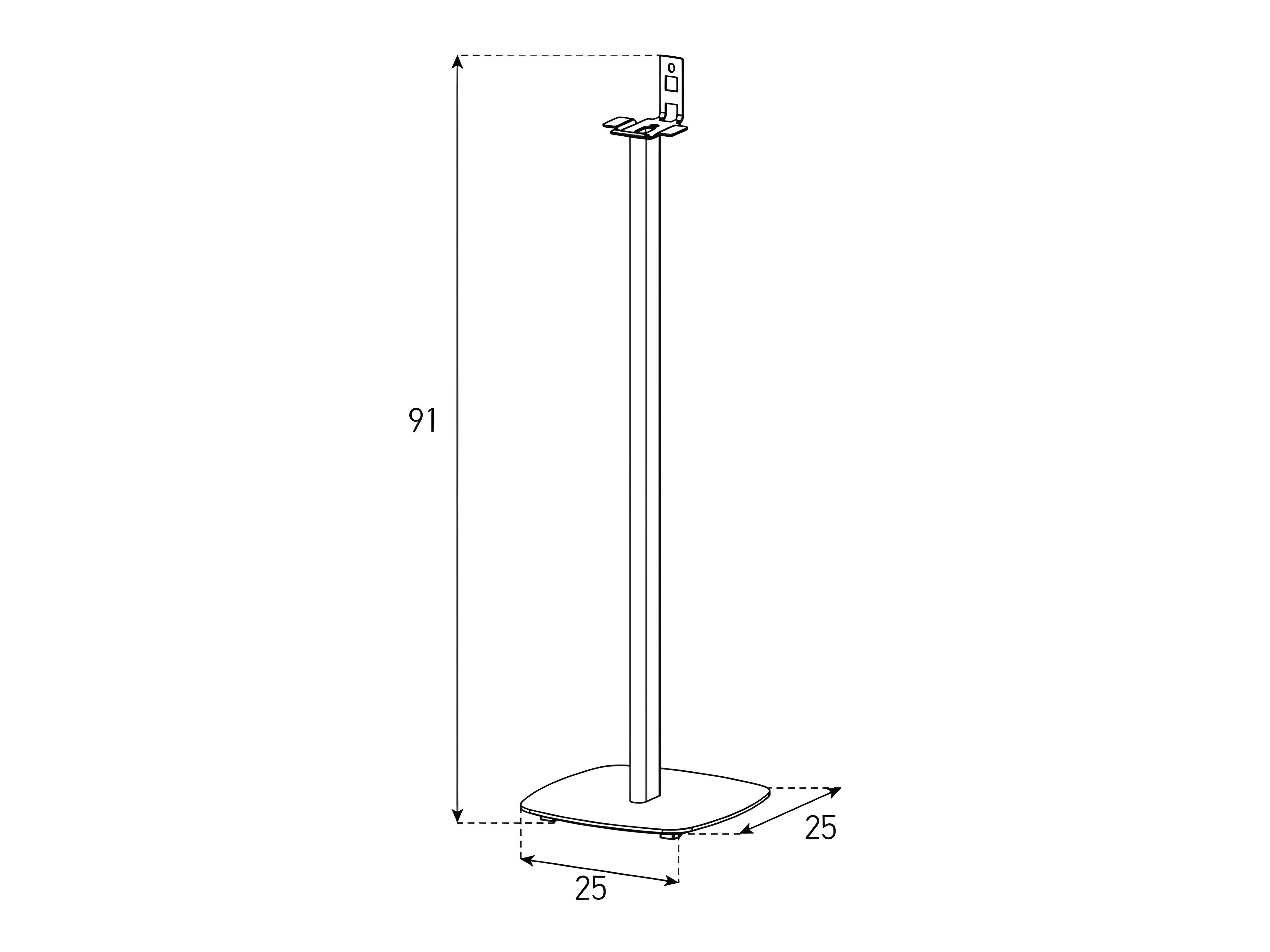 Стійка для колонок Sonorous SP 500-BLK 25x25x91 см Чорний (0502) - фото 7