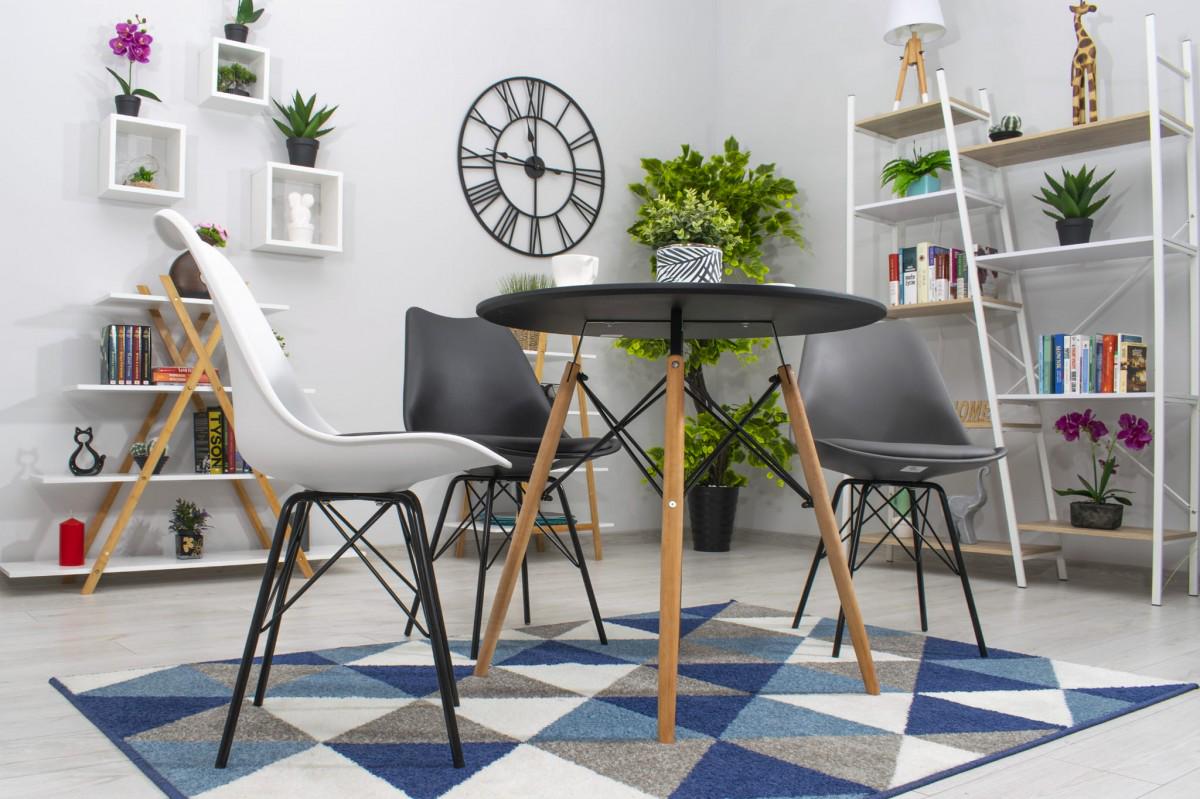 Стол обеденный круглый Homart DT-005B 70 см Черный (9618) - фото 6 Стол обеденный круглый Homart DT-005B 70 см Черный (9618) - фото 6