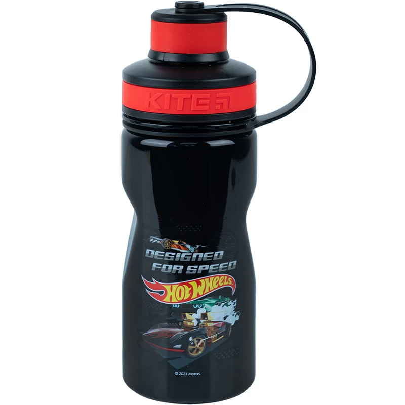 Бутылочка для воды KITE Hot Wheels 500 мл Черный ( HW23-397)