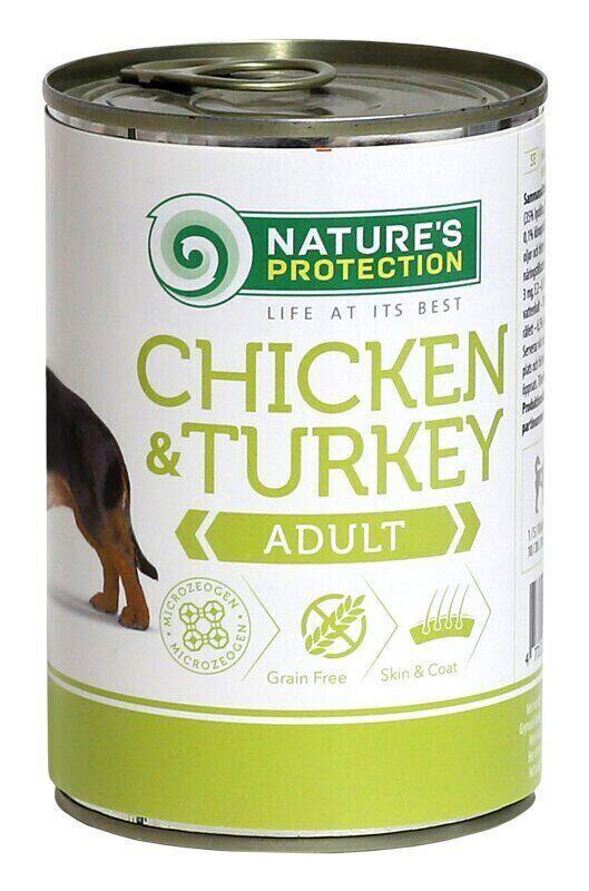 Корм влажный для собак Nature's Protection Chicken&Turkey 400 г