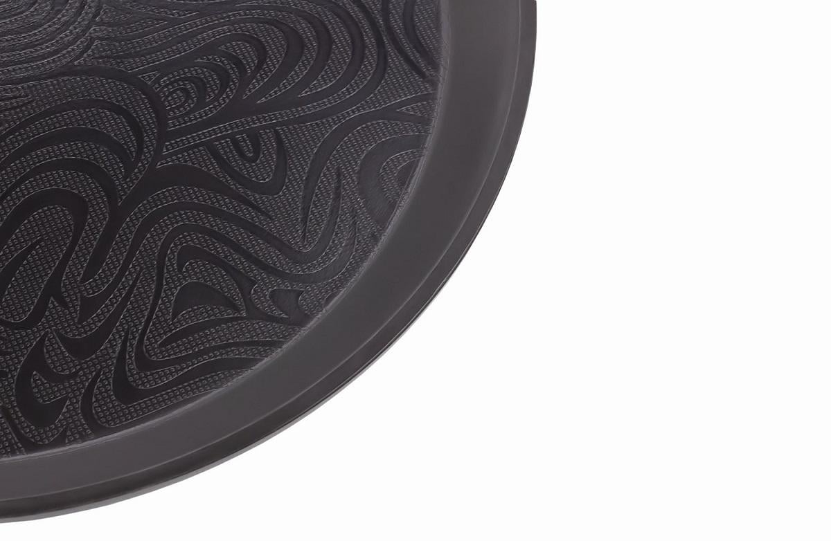 Піднос круглий One Chef з малюнком 35 см Чорний (201207) - фото 3