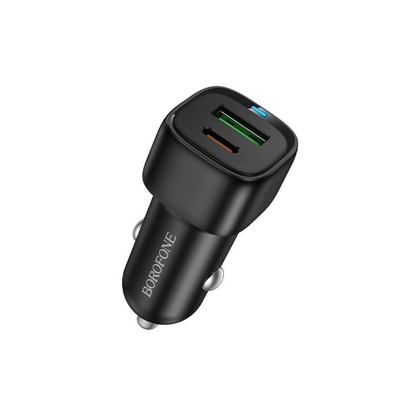 Зарядное устройство для телефонов автомобильный Borofone BZ34B Cloud PD38W 1C1A car charger Black (26408)