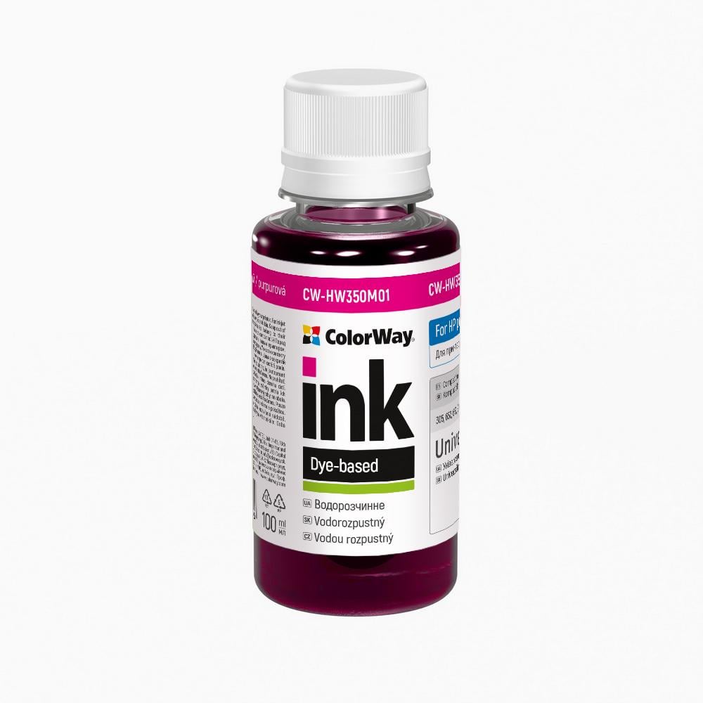Чорнило ColorWay HP 121/129 100 мл Magenta (CW-HW350M01) Чорнило ColorWay HP 121/129 100 мл Magenta (CW-HW350M01)