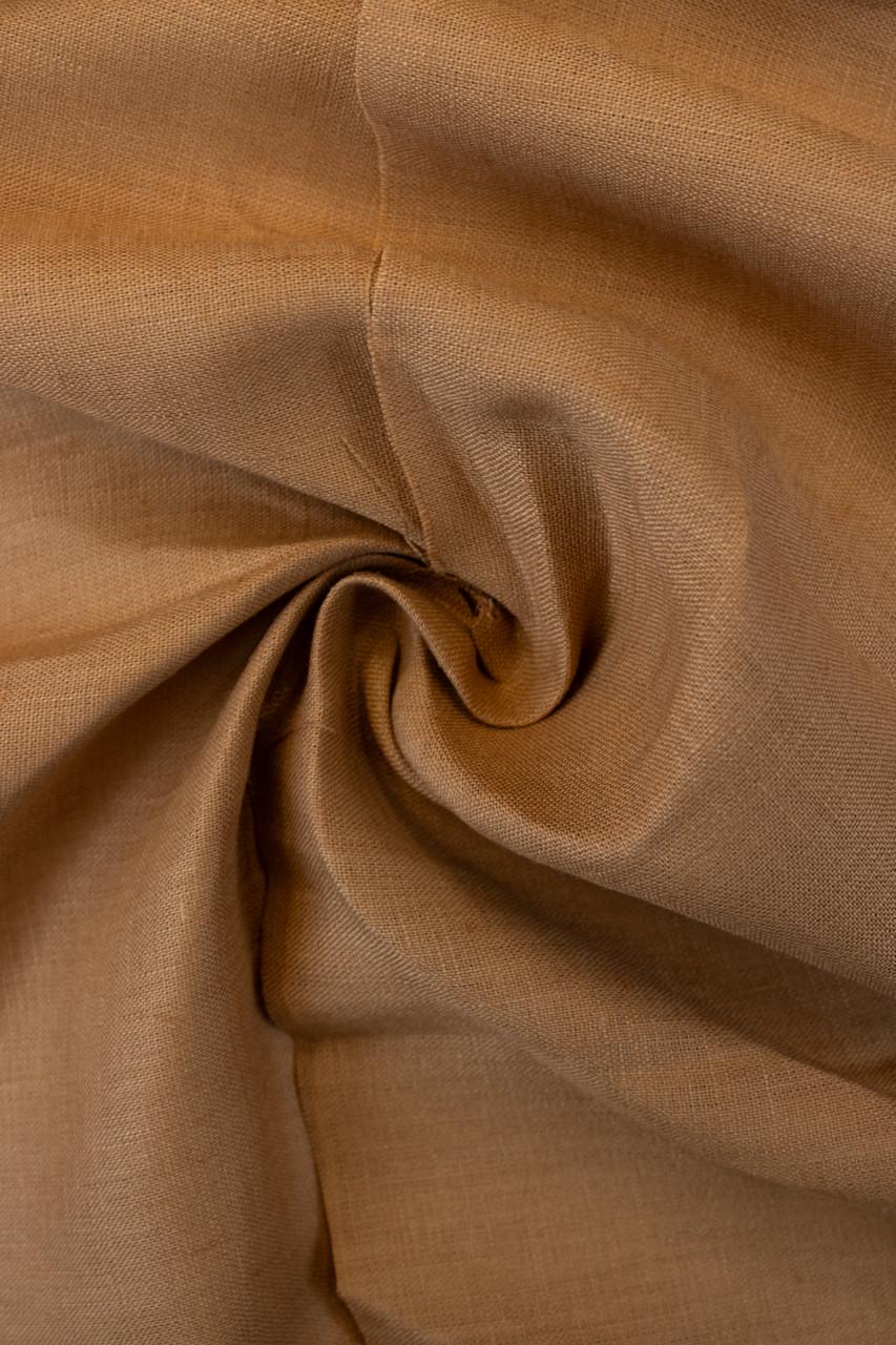 Ткань льняная костюмная 4с33 190 г/м2 цвет 1224 Lion 17-1330 TCX 100% лен Коричневый (OBR491_1224)