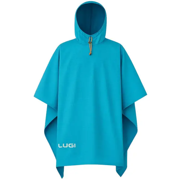 Дощовик-пончо захисний з капюшоном One size Блакитний (LU-029BL)