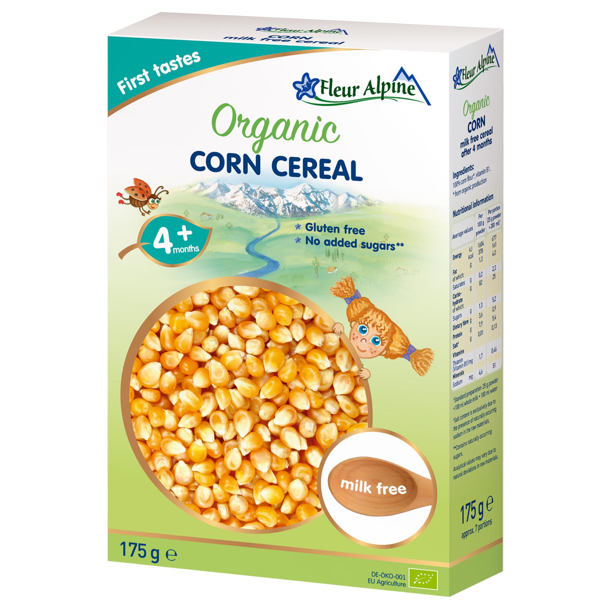 Каша безмолочная Fleur Alpine Organic Corn кукурузная для детей старше 4 месяцев (4779050670124) - фото 1