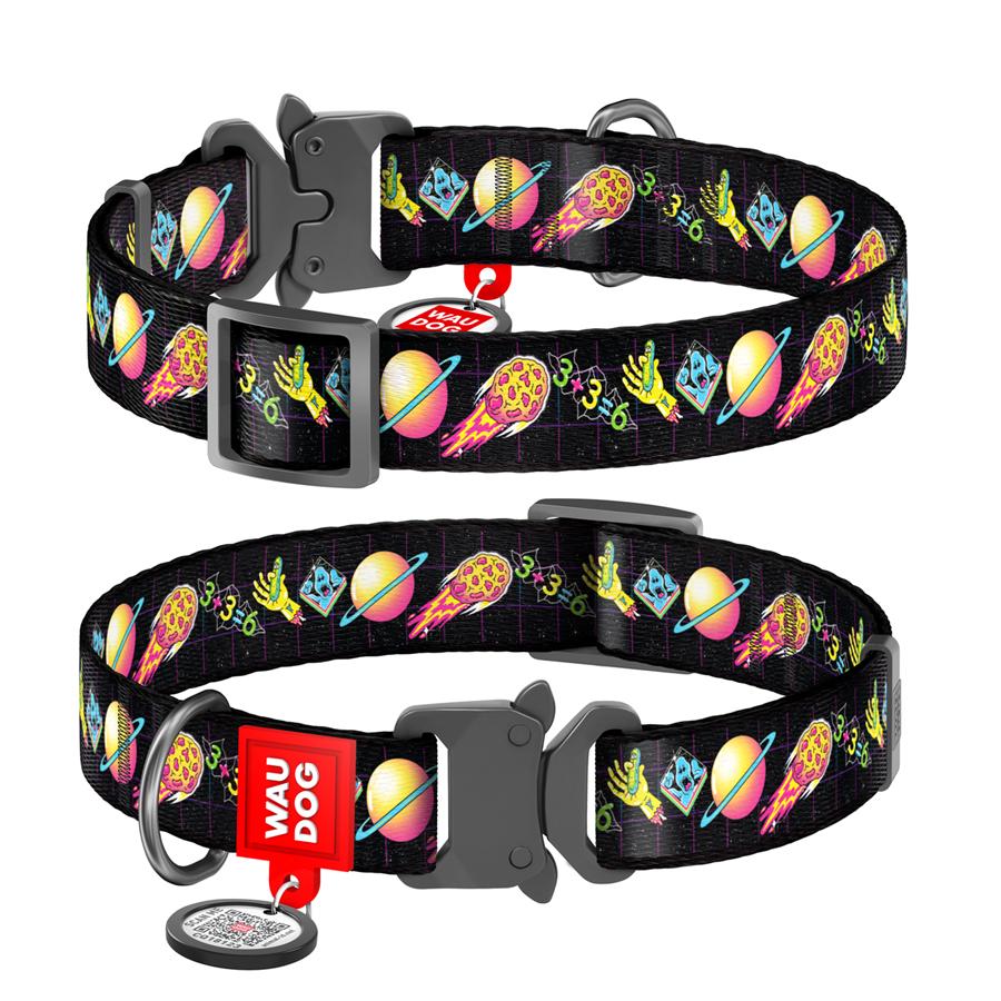 Нашийник для собак з QR-паспортом Waudog Nylon Рік і Морті 3 металева пряжка-фастекс XXL 35 мм 46-70 см Black (4535-0282) Нашийник для собак з QR-паспортом Waudog Nylon Рік і Морті 3 металева пряжка-фастекс XXL 35 мм 46-70 см Black (4535-0282)