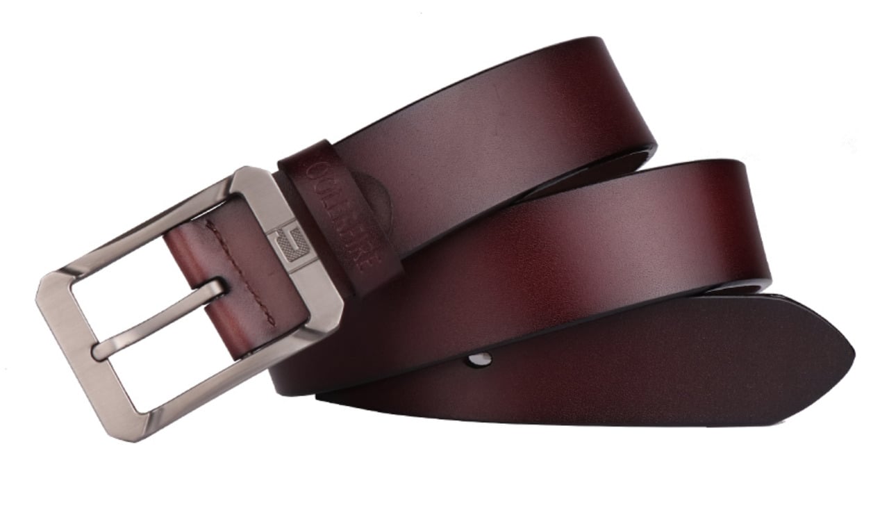 Кожаный мужской ремень Primo Coolerfire HQ045 Coffee (1039269198)