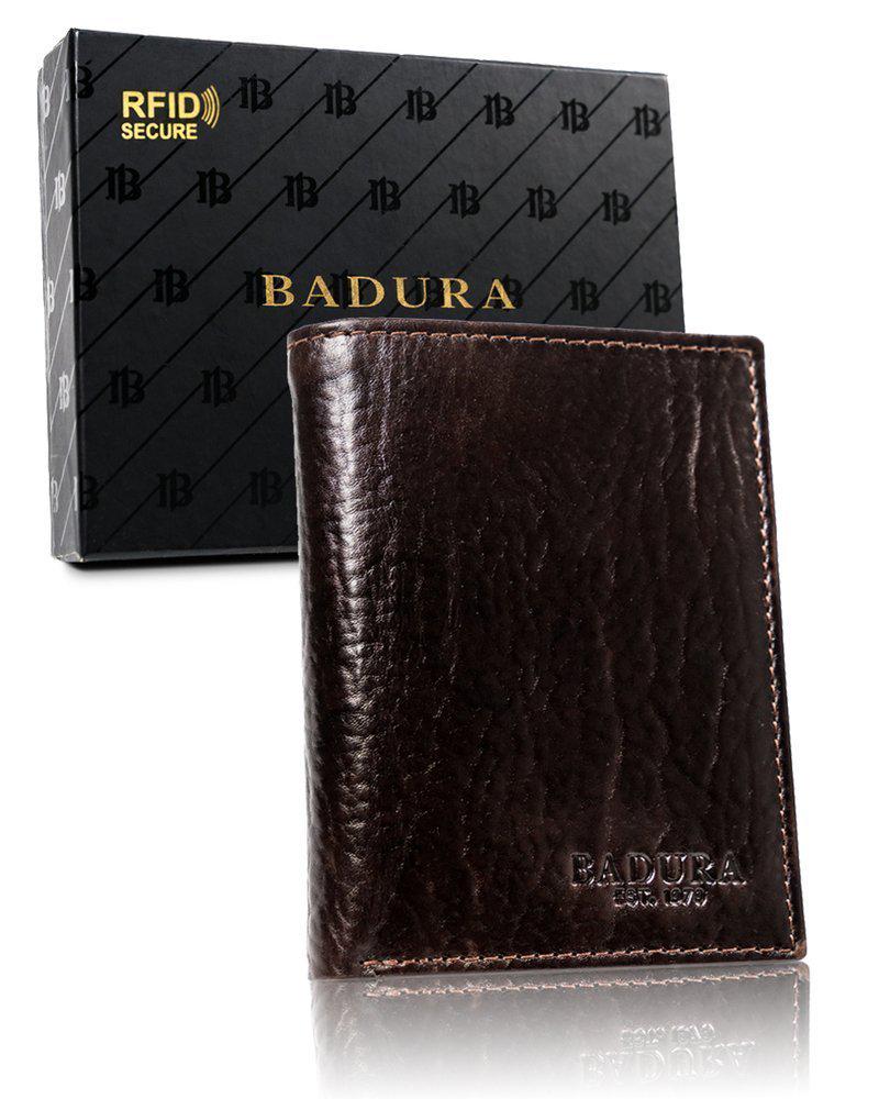 Кошелек мужской кожаный Badura B-N575-MIL MARRONE