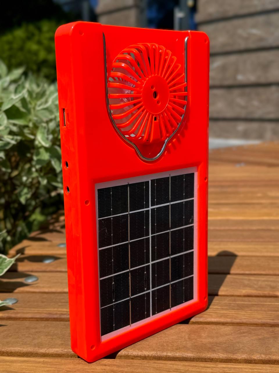 Ліхтар-лампа з вентилятором на сонячній батареї LED Solar light HJ-088 2400 MAH - фото 6