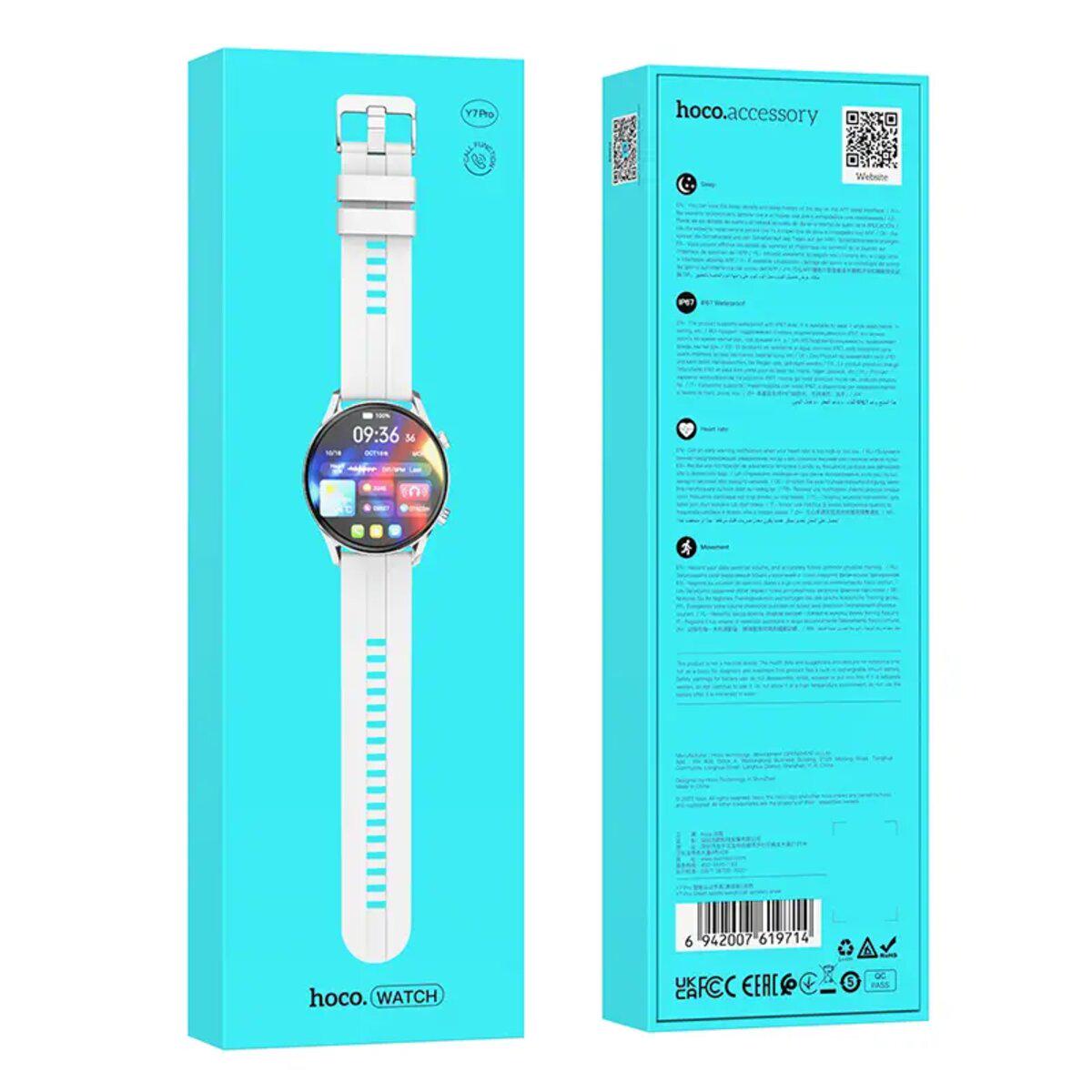 Смарт-годинник Hoco Y7 Pro Smart sport watch call version 1,32" 240 mAh BT5.0 Metal Grey (6942007619707) - фото 6 Смарт-годинник Hoco Y7 Pro Smart sport watch call version 1,32" 240 mAh BT5.0 Metal Grey (6942007619707) - фото 6