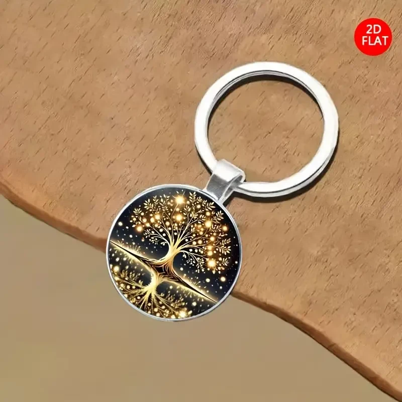 Брелок для ключів металевий Амулет Дерево життя з вогниками 54 мм - фото 2 Брелок для ключів металевий Амулет Дерево життя з вогниками 54 мм - фото 2