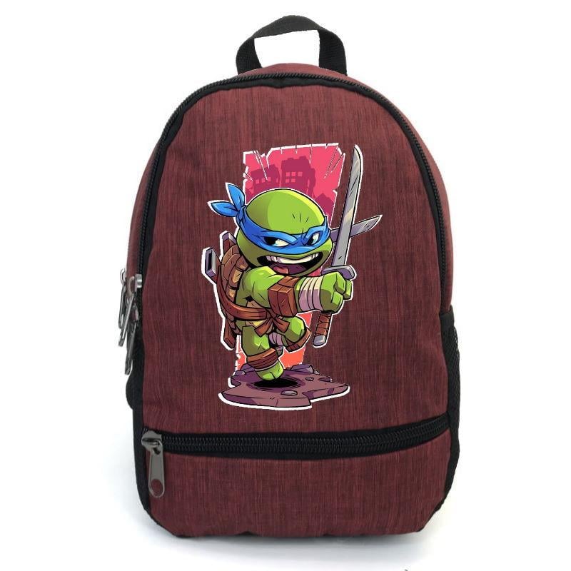 Школьный рюкзак Cappuccino Toys ninja turtle-011 с принтом Черепашки ниндзя 12,5 л Бордовый (1381809925)