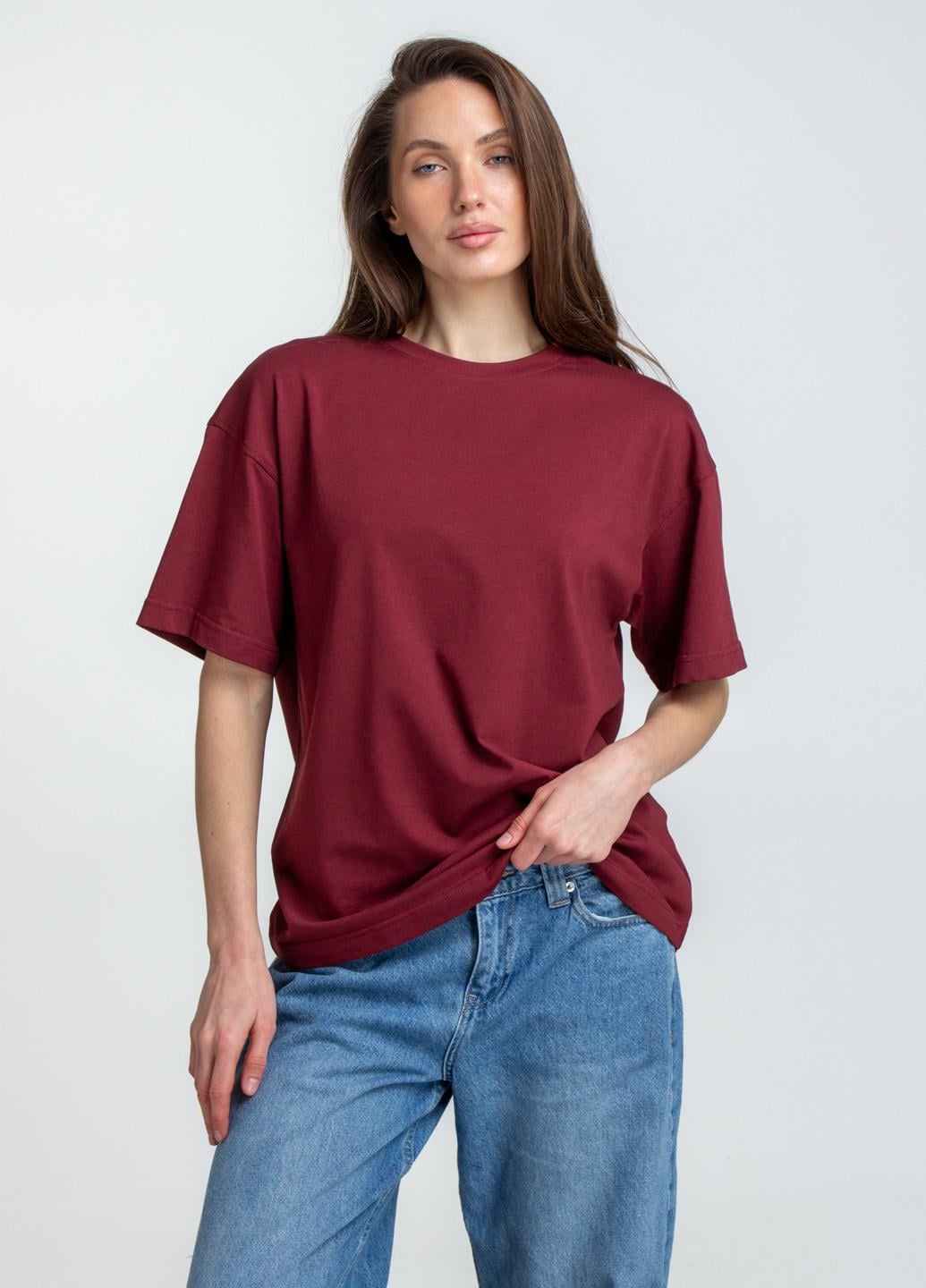 Футболка жіноча oversize Giulia T/SHIRT BASIC 4825/010 з бавовни M Bordo/maroon (36086362) Футболка жіноча oversize Giulia T/SHIRT BASIC 4825/010 з бавовни M Bordo/maroon (36086362)