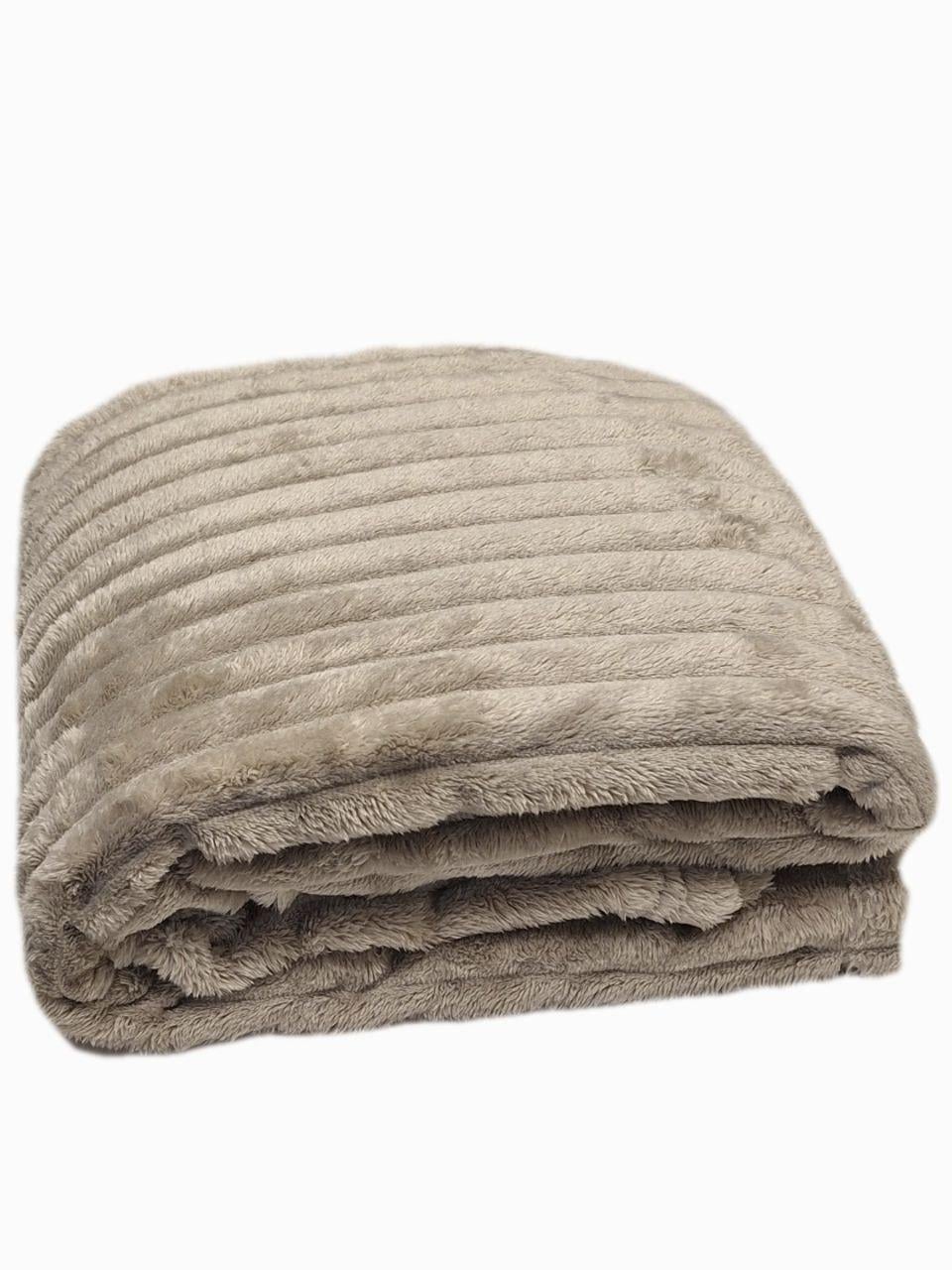 Плед флисовый Шарпей 150x200 см Серо-бежевый (1127)