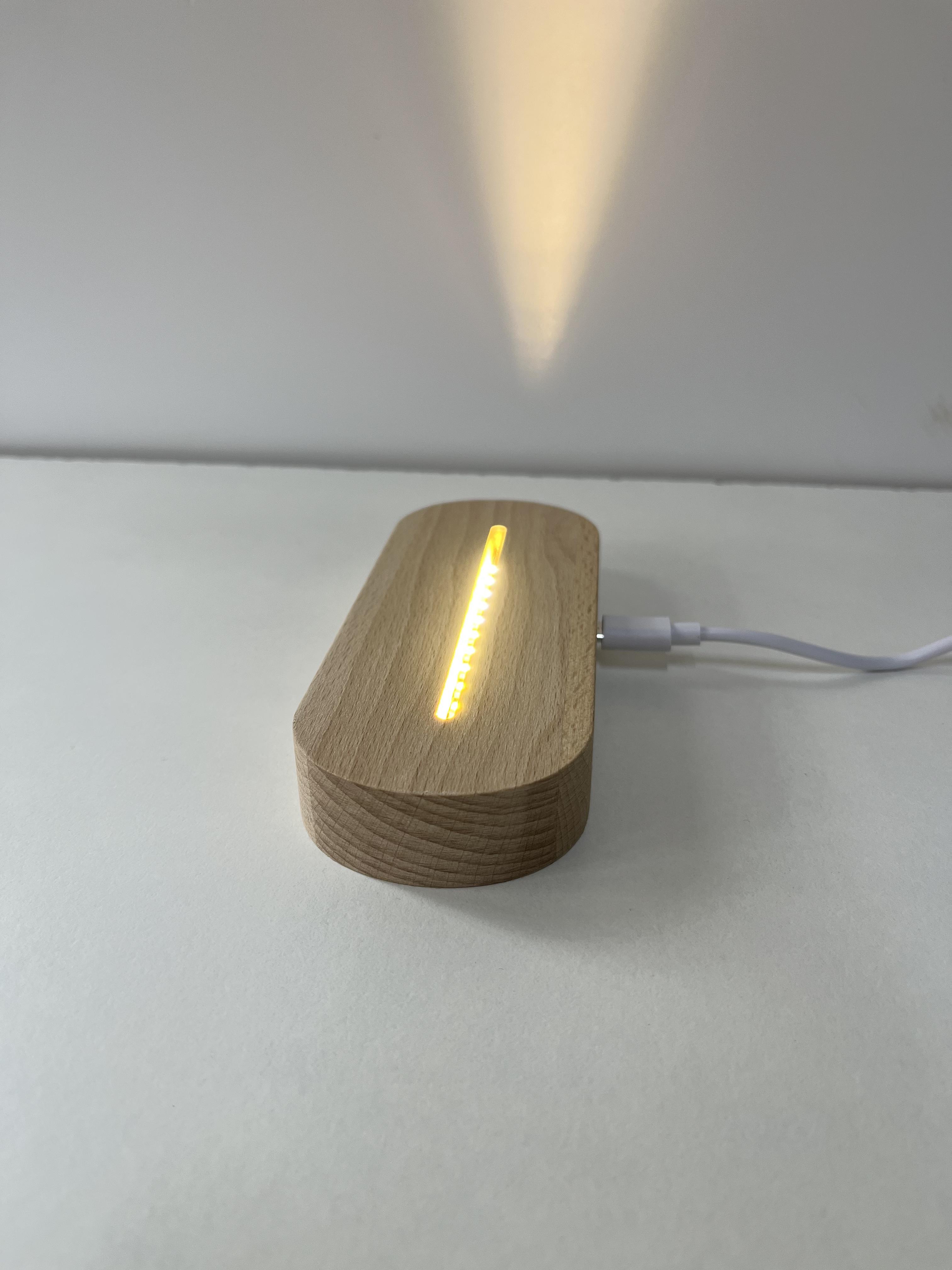 Підставка дерев'яна з LED підсвіткою USB-Type-C для скла акрилу А6 (PA6) - фото 6 Підставка дерев'яна з LED підсвіткою USB-Type-C для скла акрилу А6 (PA6) - фото 6