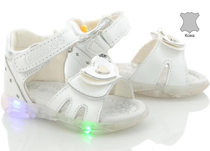 Кожаные босоножки Clibee AB5-white р. 23 Белый