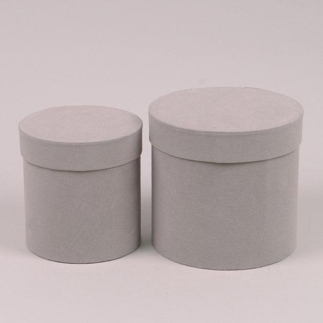 Комплект коробок для цветов Flora велюр 2 шт. Серый (39903) - фото 1 Комплект коробок для цветов Flora велюр 2 шт. Серый (39903) - фото 1