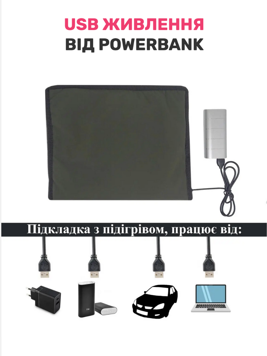 Одеяло с подогревом от USB 150х96 см Серый (2838601055) - фото 9 Одеяло с подогревом от USB 150х96 см Серый (2838601055) - фото 9