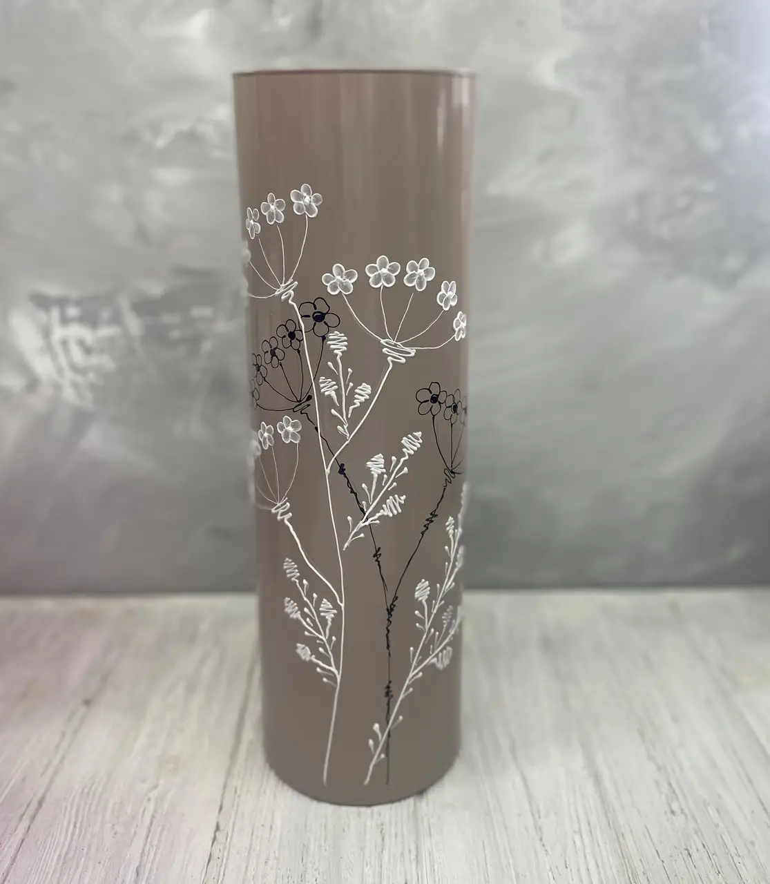 Ваза стеклянная Гутняр Милана S 31,5х12 см Капучино (1112)