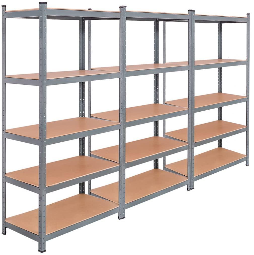 Стеллаж металлический Siker 3 секции 15 полок 180x90x40 см (4042)