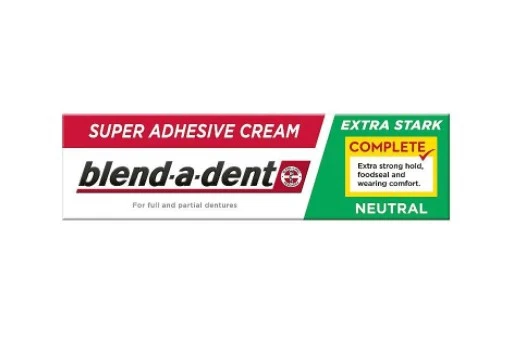 Крем фіксуючий Blend-a-dent Super-Haftcreme Complete extra stark -neutral для зубних протезів 47 г (00249) - фото 2