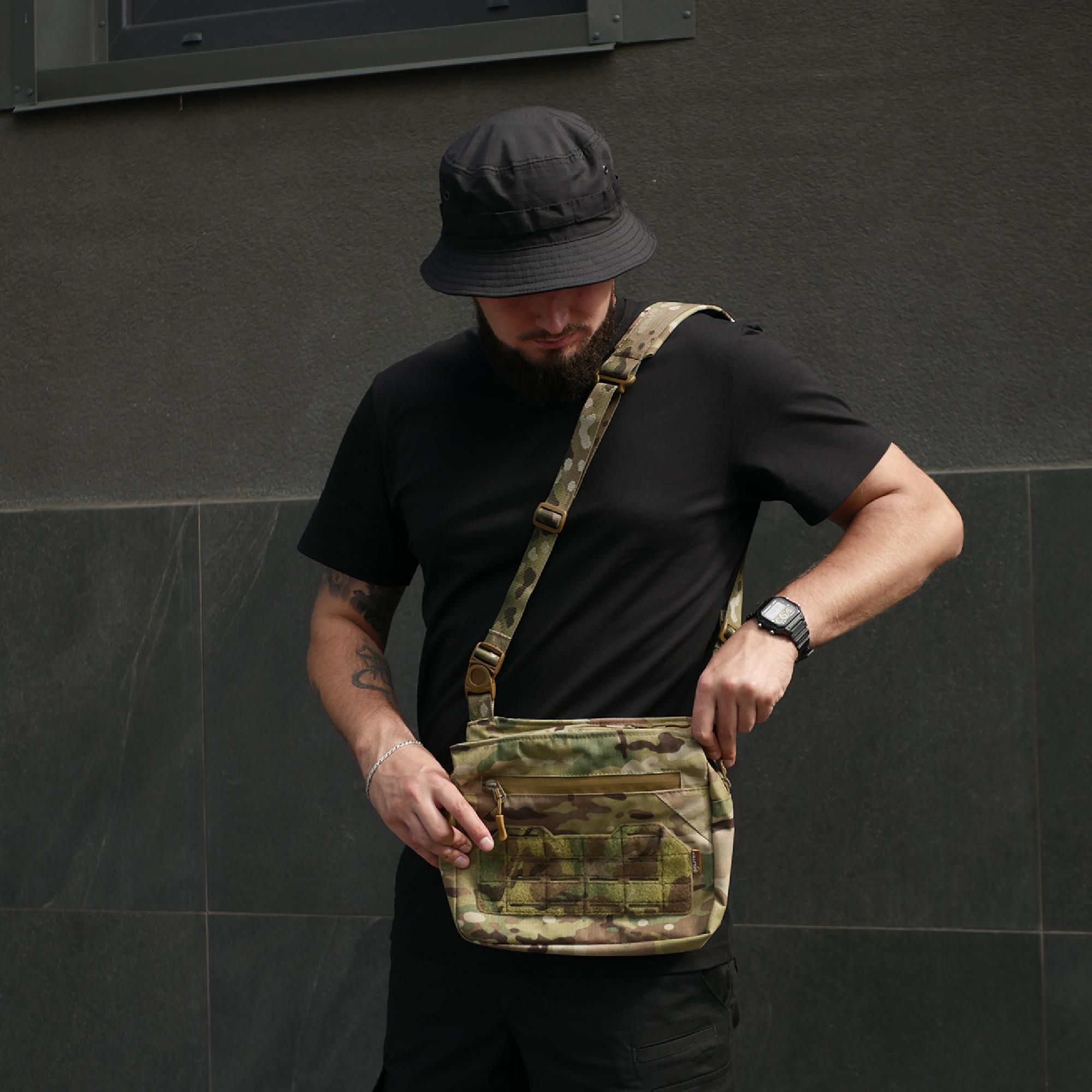 Сумка через плече Militex Tactic City Cordura з покриттям IRR мультикам (27516725) - фото 15