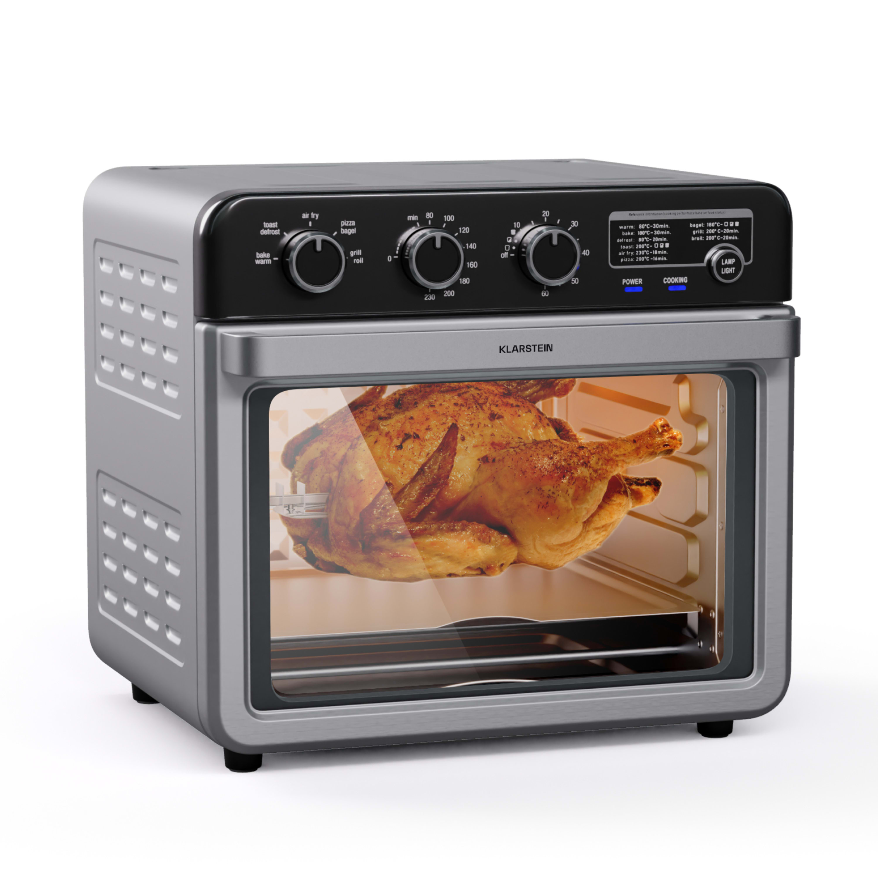 Аерогриль-фритюрниця KLARSTEIN AirGlaze 2000 Вт 34 л (10045478)