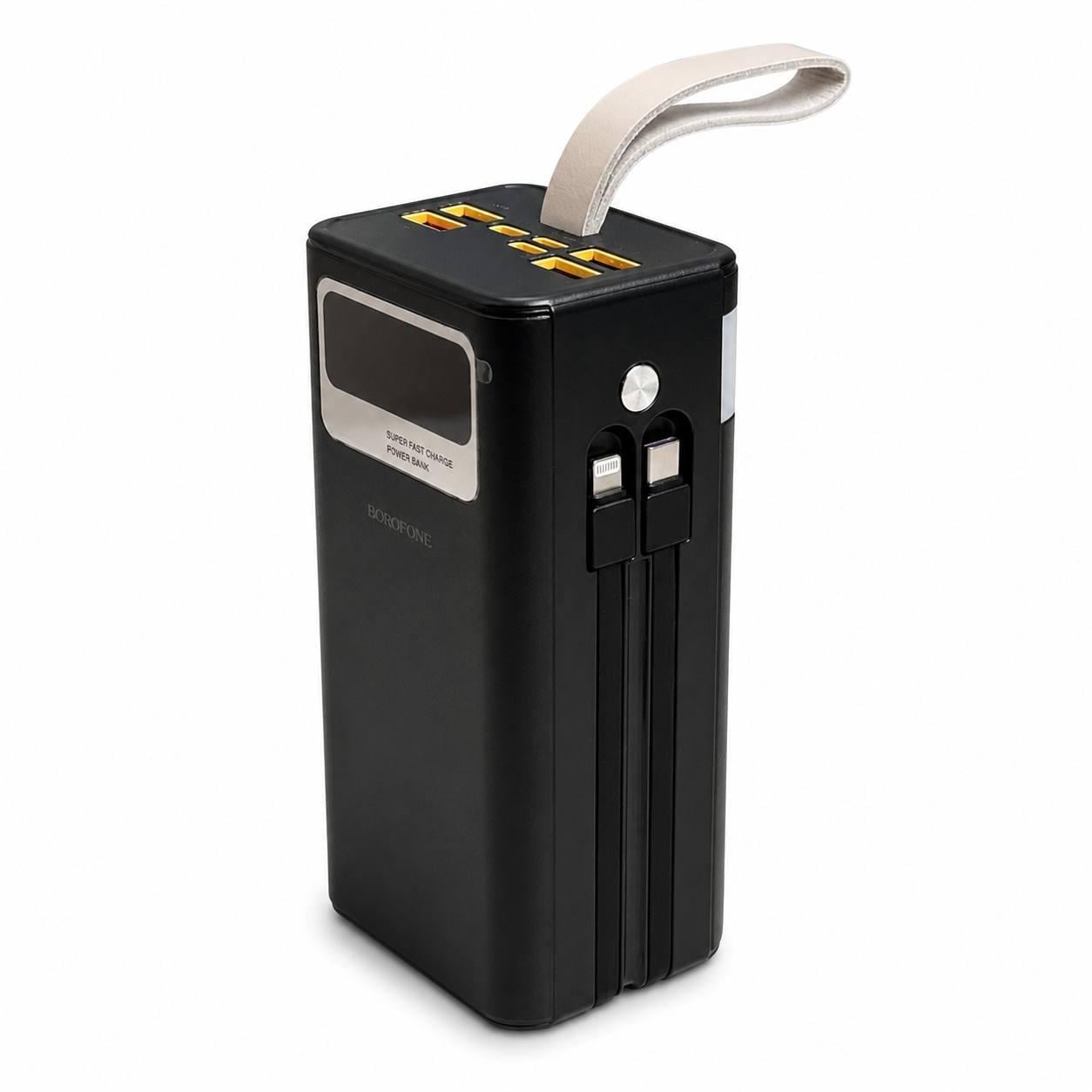 Повербанк Borofone DBT35A 40000 mAh 22,5W PD20W QC3.0 з вбудованими кабелями Чорний (M1124) Повербанк Borofone DBT35A 40000 mAh 22,5W PD20W QC3.0 з вбудованими кабелями Чорний (M1124)