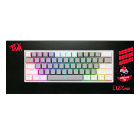 Клавиатура механическая игровая Redragon Fizz K617 с подсветкой клавиш Серо-белый (0128) - фото 2 Клавиатура механическая игровая Redragon Fizz K617 с подсветкой клавиш Серо-белый (0128) - фото 2