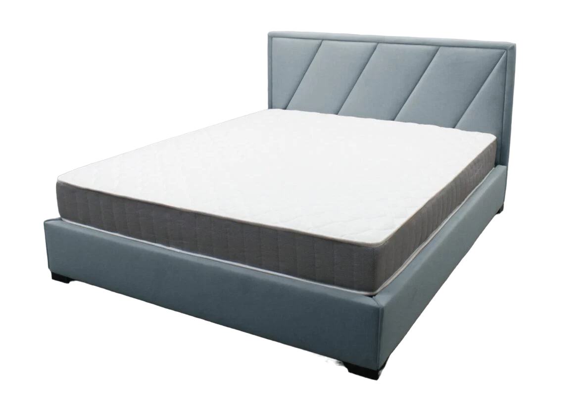 Кровать двуспальная Шик Галичина Клио дерево/ткань 07 160х200 см Голубой (13274)