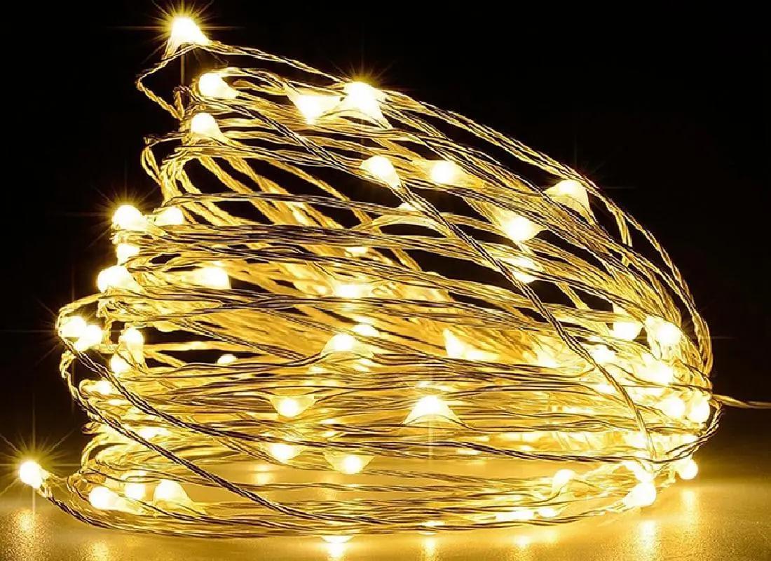 Гирлянда Роса с USB коннектором 100 LED Теплый Белый (3886533)